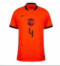 Netherlands Van Dijk #4 Orange Jersey