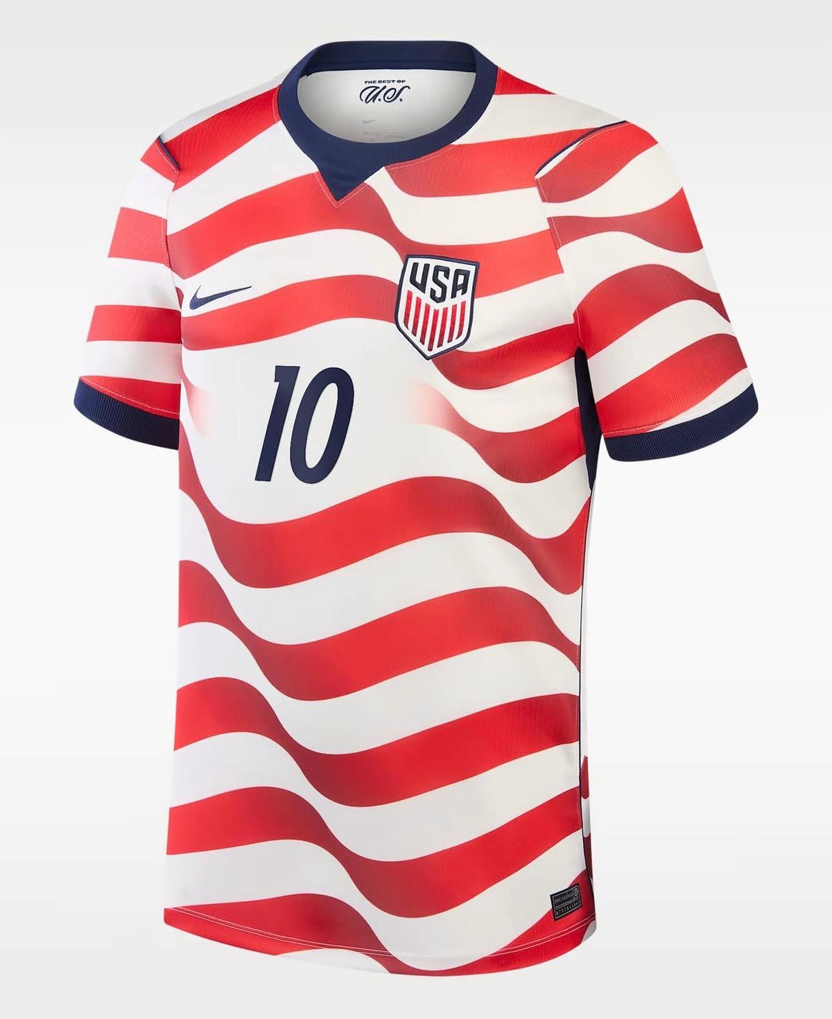 USA Pulisic #10 Red White Stripe Jersey