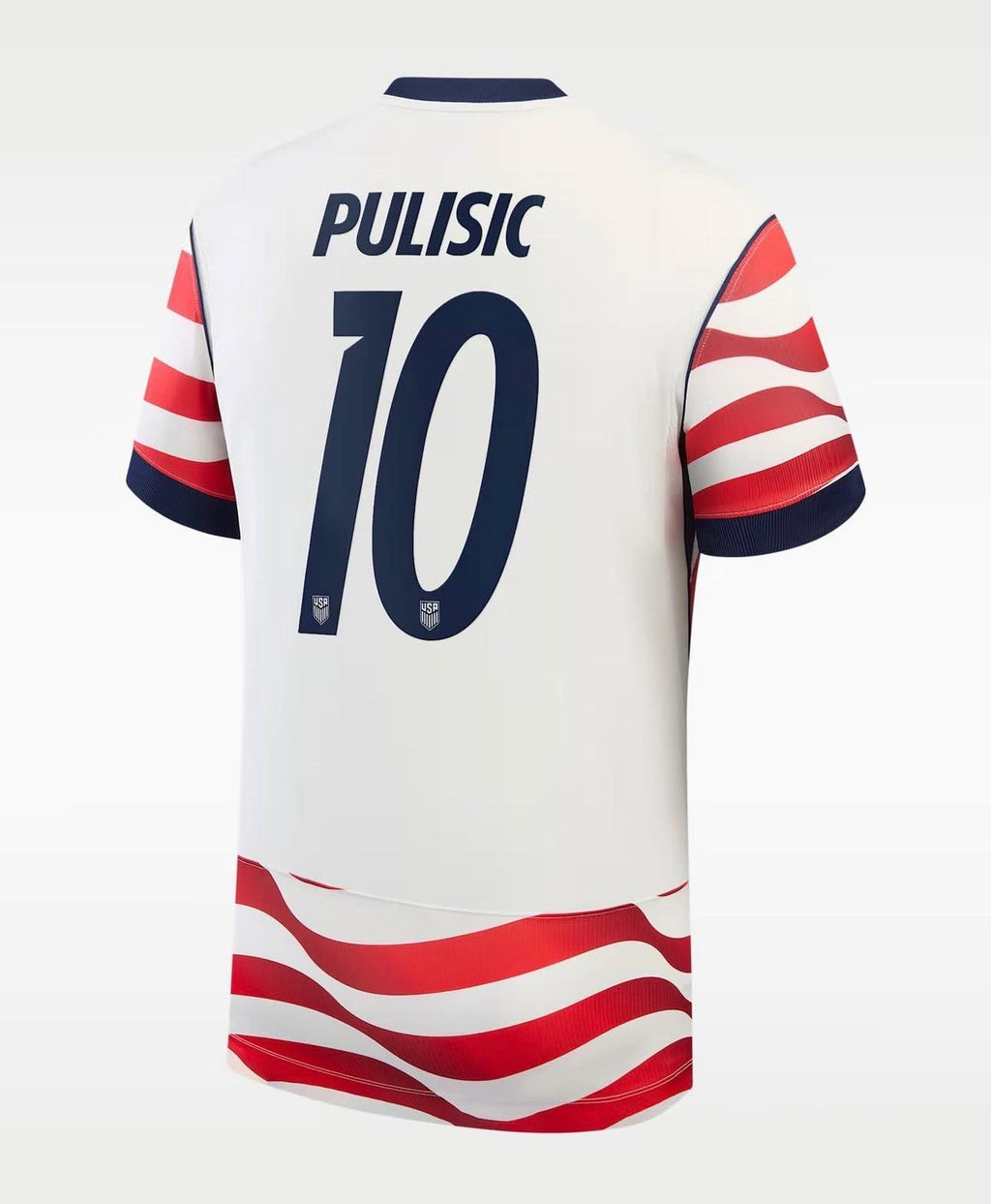 USA Pulisic #10 Red White Stripe Jersey
