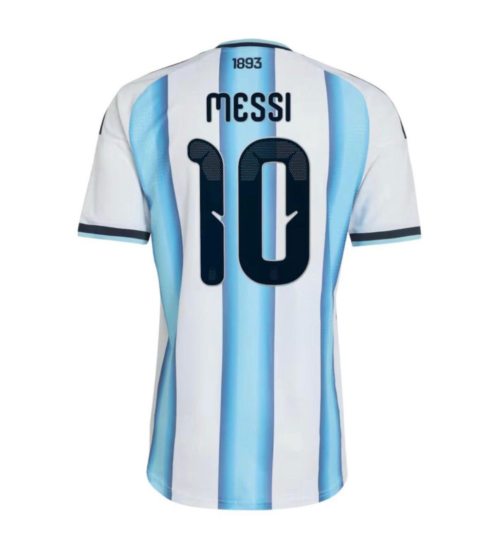 Argentina Messi #10 White Jersey
